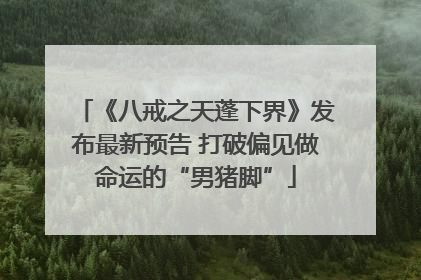 《八戒之天蓬下界》发布最新预告 打破偏见做命运的“男猪脚”