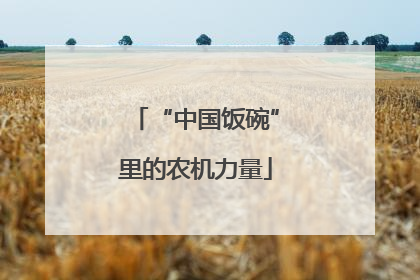 “中国饭碗”里的农机力量