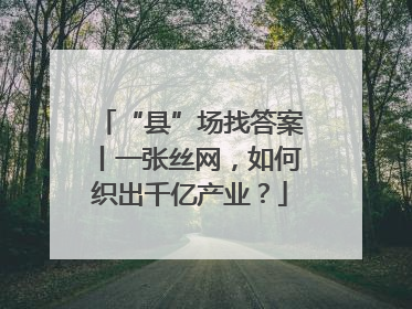 “县”场找答案丨一张丝网，如何织出千亿产业？