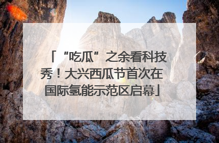 “吃瓜”之余看科技秀！大兴西瓜节首次在国际氢能示范区启幕
