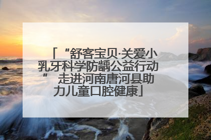 “舒客宝贝·关爱小乳牙科学防龋公益行动” 走进河南唐河县助力儿童口腔健康