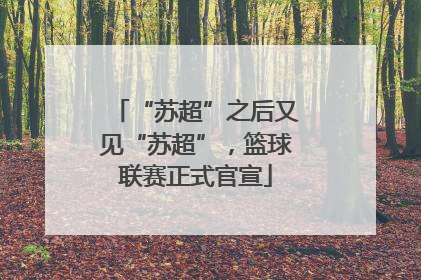 “苏超”之后又见“苏超”，篮球联赛正式官宣