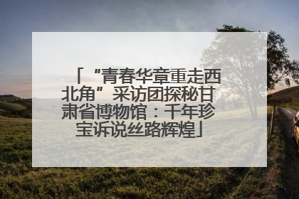 “青春华章重走西北角”采访团探秘甘肃省博物馆：千年珍宝诉说丝路辉煌