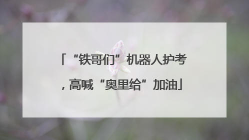 “铁哥们”机器人护考，高喊“奥里给”加油
