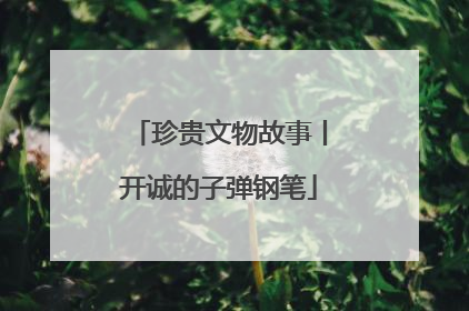 珍贵文物故事丨开诚的子弹钢笔