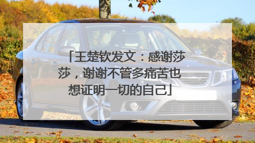 王楚钦发文：感谢莎莎，谢谢不管多痛苦也想证明一切的自己
