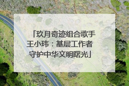 玖月奇迹组合歌手王小玮：基层工作者守护中华文明曙光