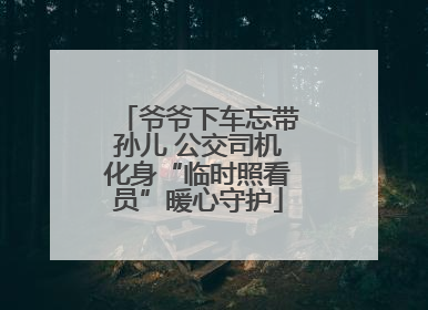 爷爷下车忘带孙儿 公交司机化身“临时照看员”暖心守护