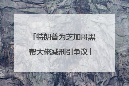 特朗普为芝加哥黑帮大佬减刑引争议