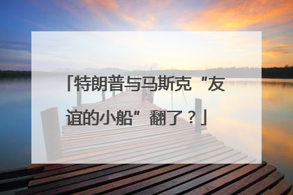 特朗普与马斯克“友谊的小船”翻了？