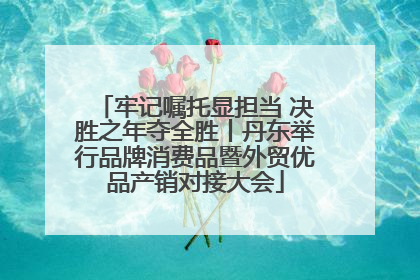 牢记嘱托显担当 决胜之年夺全胜丨丹东举行品牌消费品暨外贸优品产销对接大会