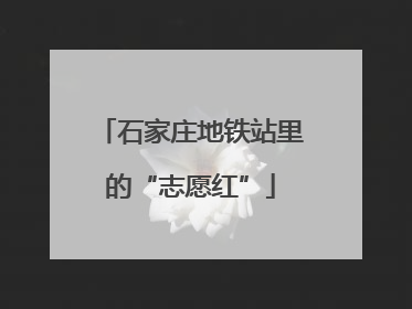石家庄地铁站里的“志愿红”