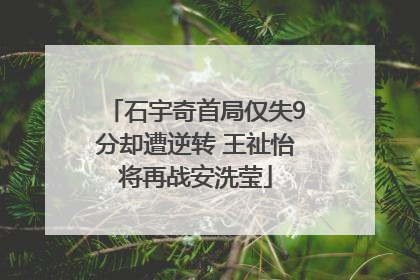 石宇奇首局仅失9分却遭逆转 王祉怡将再战安洗莹