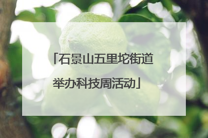 石景山五里坨街道举办科技周活动