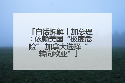 白话拆解丨加总理：依赖美国“极度危险” 加拿大选择“转向欧亚”