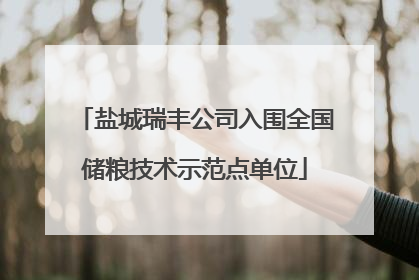 盐城瑞丰公司入围全国储粮技术示范点单位