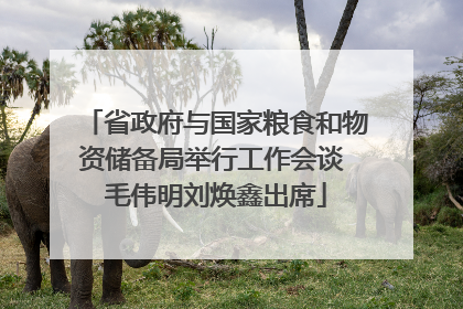 省政府与国家粮食和物资储备局举行工作会谈 毛伟明刘焕鑫出席