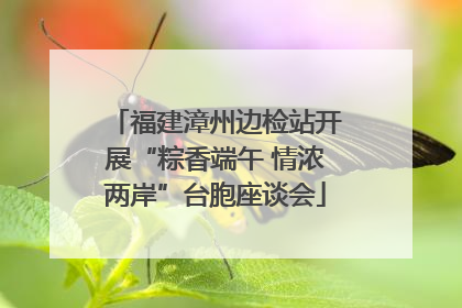 福建漳州边检站开展“粽香端午 情浓两岸”台胞座谈会