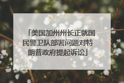 美国加州州长正就国民警卫队部署问题对特朗普政府提起诉讼