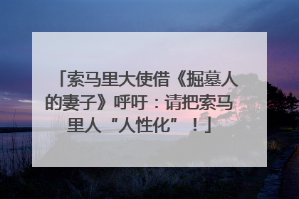 索马里大使借《掘墓人的妻子》呼吁：请把索马里人“人性化”！