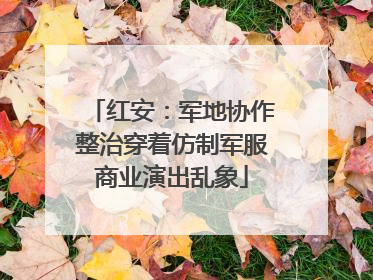 红安：军地协作整治穿着仿制军服商业演出乱象