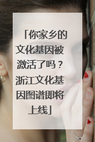 你家乡的文化基因被激活了吗？浙江文化基因图谱即将上线
