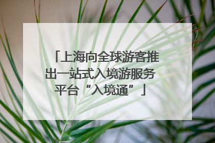 上海向全球游客推出一站式入境游服务平台“入境通”