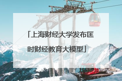 上海财经大学发布匡时财经教育大模型
