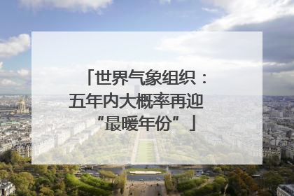 世界气象组织：五年内大概率再迎“最暖年份”