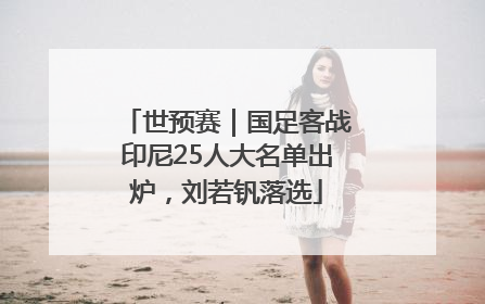 世预赛｜国足客战印尼25人大名单出炉，刘若钒落选