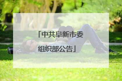 中共阜新市委组织部公告