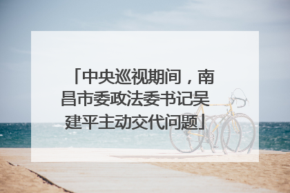 中央巡视期间，南昌市委政法委书记吴建平主动交代问题