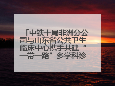 中铁十局非洲分公司与山东省公共卫生临床中心携手共建“一带一路”多学科诊疗协作网