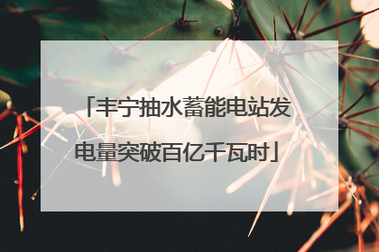 丰宁抽水蓄能电站发电量突破百亿千瓦时
