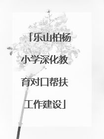 乐山柏杨小学深化教育对口帮扶工作建设