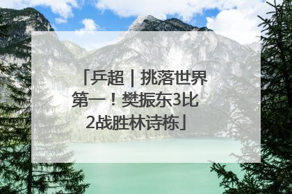 乒超｜挑落世界第一！樊振东3比2战胜林诗栋