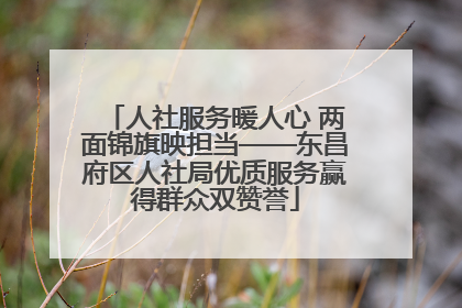 人社服务暖人心 两面锦旗映担当——东昌府区人社局优质服务赢得群众双赞誉