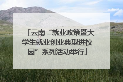 云南“就业政策暨大学生就业创业典型进校园”系列活动举行