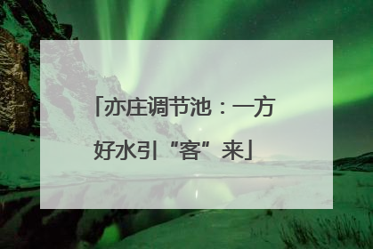 亦庄调节池：一方好水引“客”来