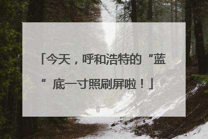 今天，呼和浩特的“蓝”底一寸照刷屏啦！