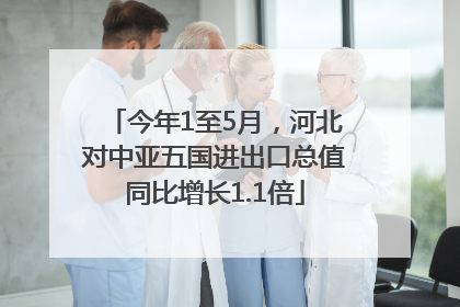 今年1至5月，河北对中亚五国进出口总值同比增长1.1倍