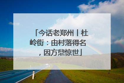 今话老郑州丨杜岭街：由村落得名，因方鼎惊世
