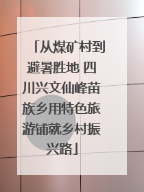 从煤矿村到避暑胜地 四川兴文仙峰苗族乡用特色旅游铺就乡村振兴路