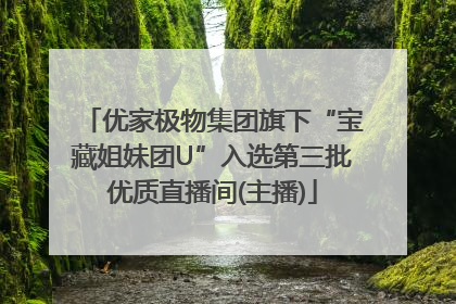 优家极物集团旗下“宝藏姐妹团U”入选第三批优质直播间(主播)
