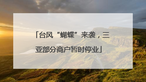 台风“蝴蝶”来袭，三亚部分商户暂时停业