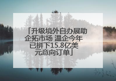 升级境外自办展助企拓市场 温企今年已拼下15.8亿美元意向订单
