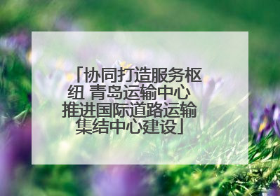协同打造服务枢纽 青岛运输中心推进国际道路运输集结中心建设