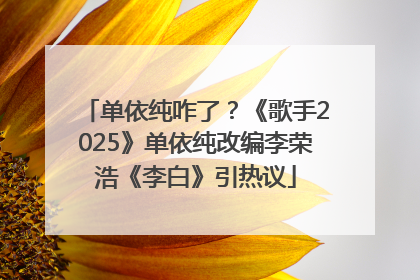 单依纯咋了？《歌手2025》单依纯改编李荣浩《李白》引热议