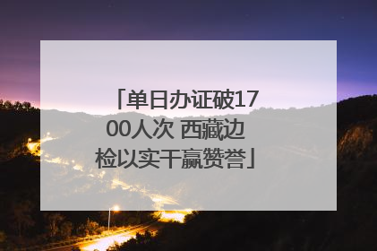 单日办证破1700人次 西藏边检以实干赢赞誉