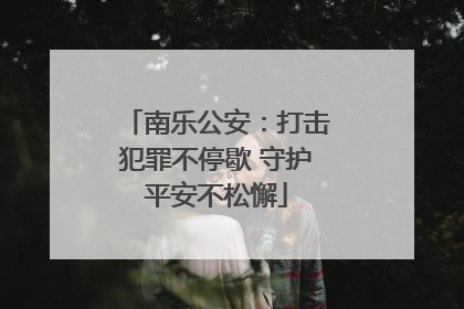 南乐公安：打击犯罪不停歇 守护平安不松懈